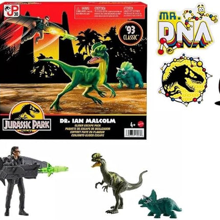Jurassic World Park 93' Classic with Bonus Sticker (Dr. Ian Malcom - Glider Escape Pack)