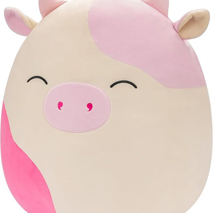 Squishmallows Original 20-Inch Caedyn Cream Cow with Pink Spots - Official Jazwares Jumbo Plush