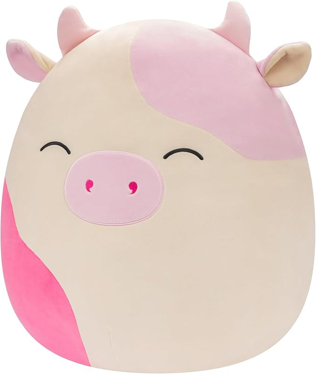 Squishmallows Original 20-Inch Caedyn Cream Cow with Pink Spots - Official Jazwares Jumbo Plush