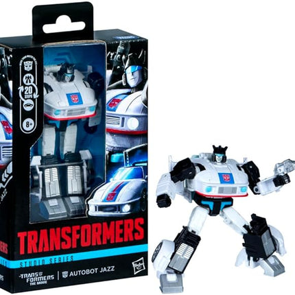 Transformers Toys Studio Series Deluxe Class Transformers: The Movie Autobot Jazz, 4.5-inch Converting Action Figure, Robot Toys, 8+