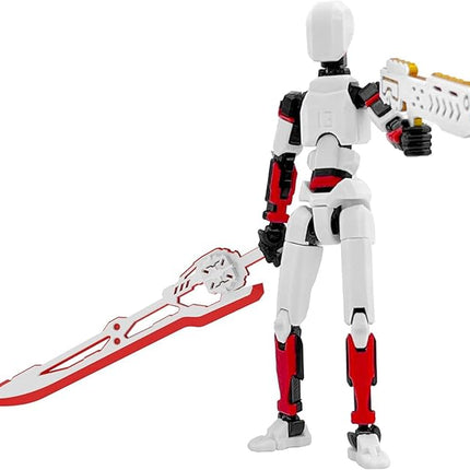 T13 Action Figure (Assembly Completed) Titan 13 Dummy 13 Action Figure Robot 13 Figure 3D Printed Articulated Multi-Jointed Movable Robot Model (Space Warrior)