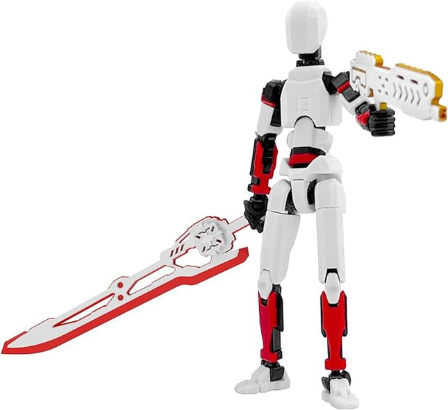 T13 Action Figure (Assembly Completed) Titan 13 Dummy 13 Action Figure Robot 13 Figure 3D Printed Articulated Multi-Jointed Movable Robot Model (Space Warrior)