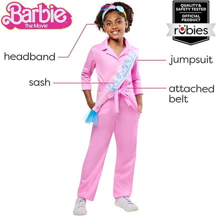 Rubies Girls Barbie Movie President Barbie Costume Jumpsuit with Headband and Sash