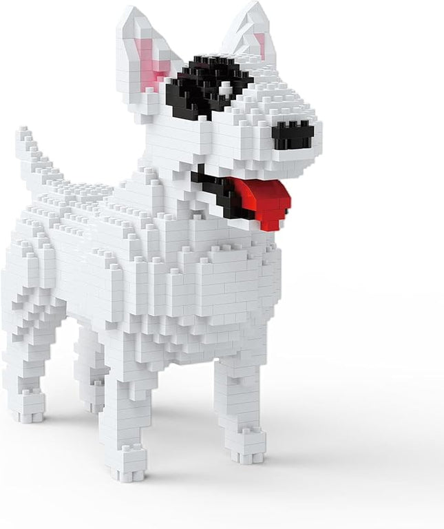 Pet Cute Bulldog Building Set Micro Blocks Animals - 500+ Granules Cute Animal Series Micro Mini Building Set Animals Mini Blocks (Bull Terrier)
