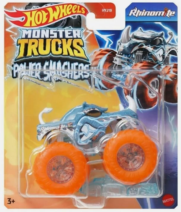 Hot Wheels Monster Trucks New for 2024 1:64 Scale Power Smashers (Rhinomite)