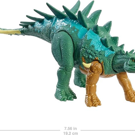 Jurassic World Toys Fierce Force Chialingosaurus Dinosaur Action Figure Movable Joints, Realistic Sculpting & Single Strike Feature, Kids Gift Ages 3 Years & Older