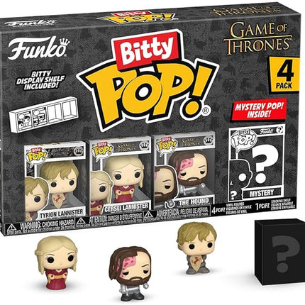 Funko Pop Bitty: Game of Thrones - Tyrion Lannister, Cersei Lannister, The Hound, & Mystery Chase Figure - (Styles May Vary) and A Surprise Mystery Mini Figure - 0.9 Inch (2.2 Cm) Collectable