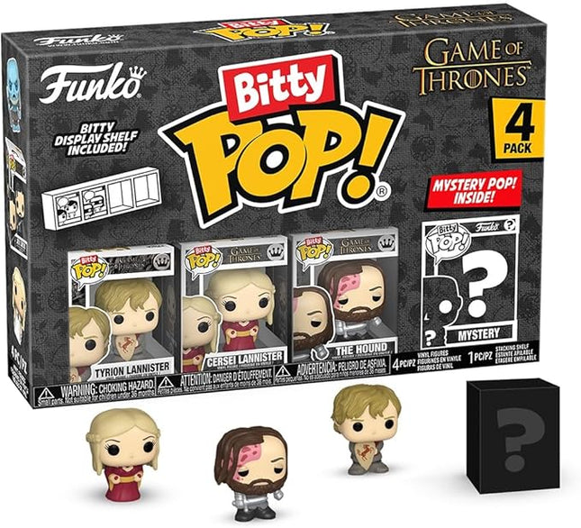 Funko Pop Bitty: Game of Thrones - Tyrion Lannister, Cersei Lannister, The Hound, & Mystery Chase Figure - (Styles May Vary) and A Surprise Mystery Mini Figure - 0.9 Inch (2.2 Cm) Collectable