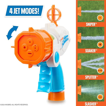 NERF Super Soaker Quadblast Blaster – Garden Hose Powered Soaking Machine for Epic Backyard Battles