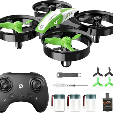 Holy Stone Mini Drone for Kids and Beginners, Indoor Outdoor Quadcopter Plane for Boys Girls with Auto Hover, 3D Flips, 3 Batteries, Headless Mode, Great Gift Toy for Boys and Girls, HS210 Green