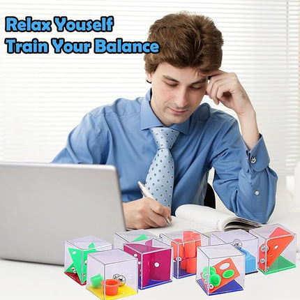 24 PCS Brain Teaser Puzzles for Kids,Balance IQ Maze Game Mini Fidget Puzzle Box,1.57 Inch Maze Puzzle Cubes Party Favor Games Challenge Decompression for Adults