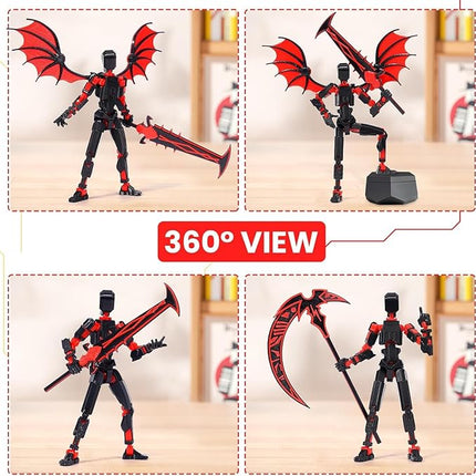 T13 Action Figure -Assembly Completed Dummy 13 for Grandson 6 7 8 9 10 11 12 Years Old, 3D Printed Action Figure with Weapons, Titan 13 Action Figures Articulated, Titan 13 for Boy Kid Gift