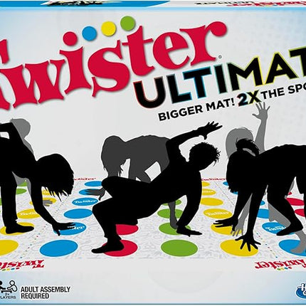 Hasbro Gaming Twister Ultimate: Bigger Mat, More Colored Spots, Family, Kids Party Game Age 6+; Compatible with Alexa (Amazon Exclusive)