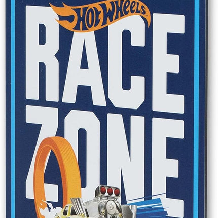 Hot Wheels No Limits Race Zone Metal Wall Decor - Fun Hot Wheels Sign for Kids' Bedroom or Garage