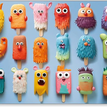 1000 Pieces Jigsaw Puzzles for Adults and Teens and Kids Family Games Happy Time Popsicle Monsters (Upgrade Version)