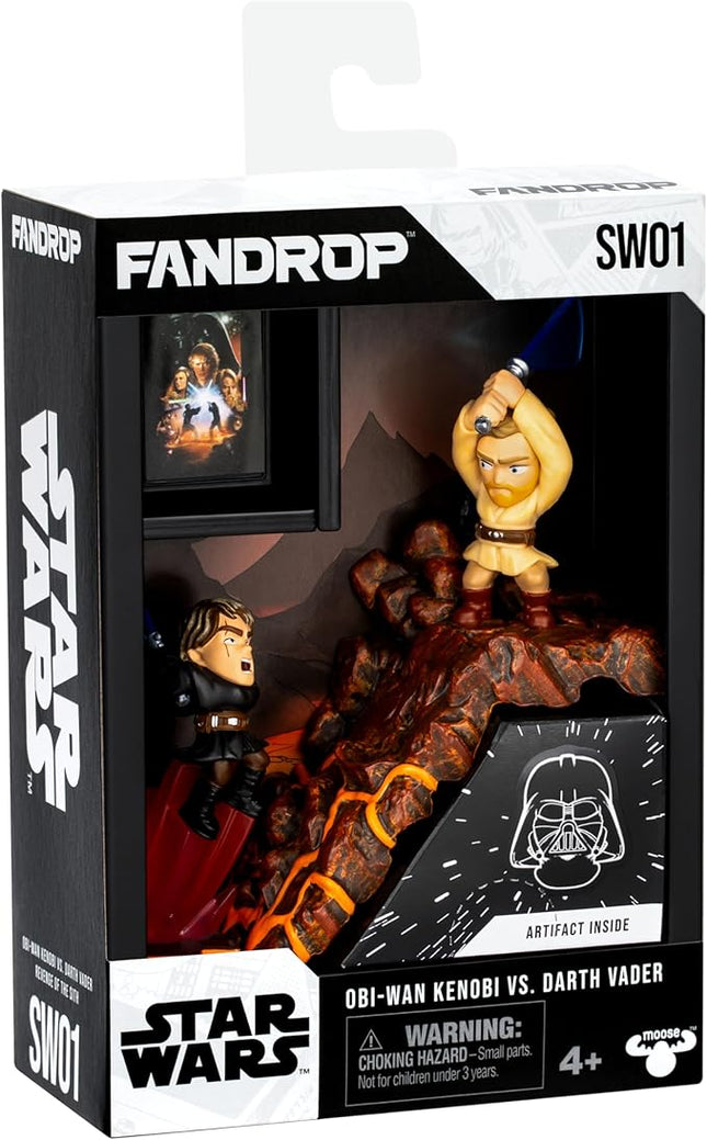 Fandrop SW01-Star Wars: Revenge of The Sithâ - OBI-Wan Kenobi VS. Darth Vader, Combines an Epic Diorama, Artifacts & Scene Marker Creating A Display to Enhance Any Star Wars Collection