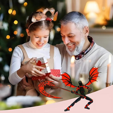 Titan 13 Action Figures,(2Pack) Assembly Completed Dummy 13 Action Figures, Lucky T13 Action Figure, T13 Action Figure 3D Printed Multi-Jointed Movable, Green and Red Sickle