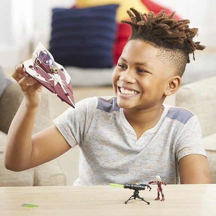 STAR WARS Toys Mission Fleet Ahsoka Tano Delta-7 Jedi Starfighter, Starfighter Strike 2.5-Inch-Scale Figure and Vehicle, Ages 4 and Up, (F3790)