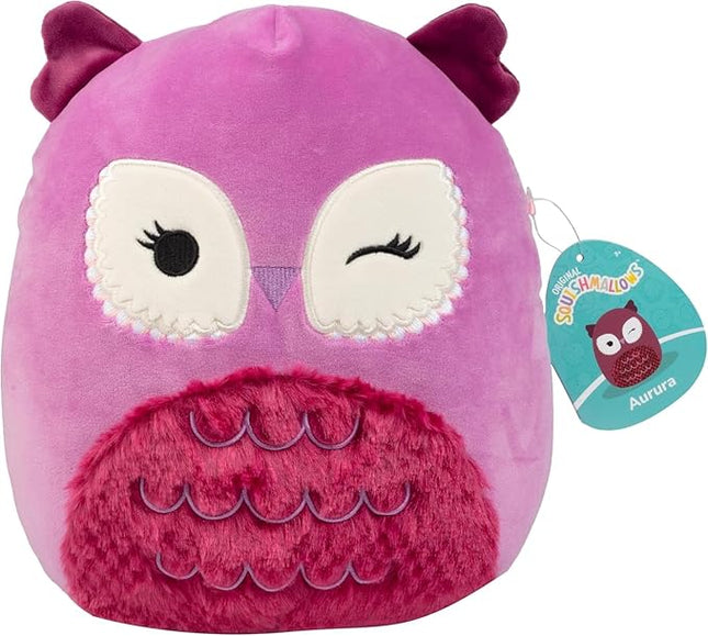 Squishmallows 10" Aurora The Owl Plush - Official Jazwares - Super Soft Cuddly Stuffed Animal, Collectible Toy, Boys, Girls, Kids & Adults Favorite, for Birthdays, Holidays, Bedtime, Décor