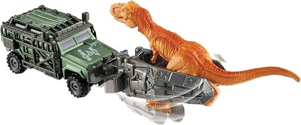 MATCHBOX JURASSIC WORLD DINO TRANSPORTERS TYRANNO-HAULER Vehicle and figure