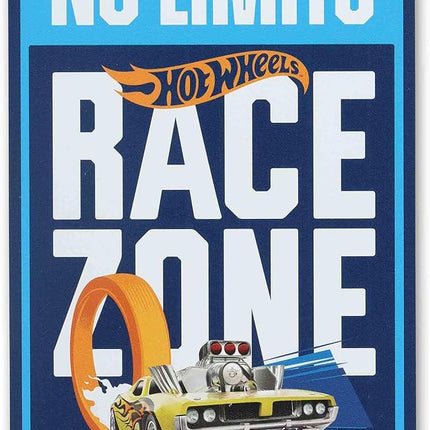 Hot Wheels No Limits Race Zone Metal Wall Decor - Fun Hot Wheels Sign for Kids' Bedroom or Garage