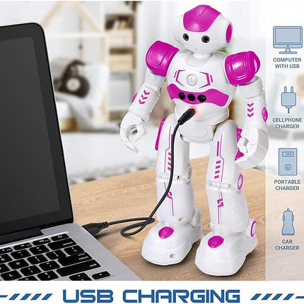 KingsDragon RC Robot Toys for Kids, Gesture & Sensing Programmable Remote Control Smart Robot for Age 3 4 5 6 7 8 Year Old Boys Girls Birthday Gift Present