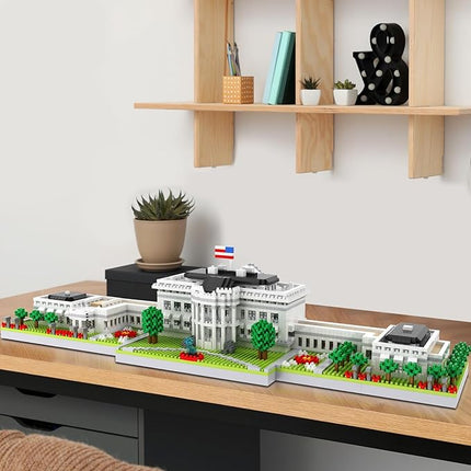 White House Model Micro Mini Building Block Sets for Adults Architecture Landmark Series Kit Toy Gift for Kids 3000 Pieces
