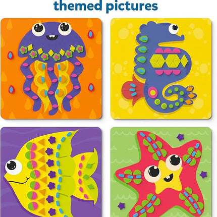 Skillmatics Foam Sticker Art Activity - Under The Ocean, Mess-Free Fun for Kids, 800+ 3D Foam Stickers, DIY Felt Craft Kits, Gifts for Girls & Boys Ages 3, 4, 5, 6, 7