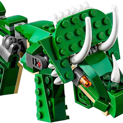 LEGO Creator 3 in 1 Mighty Dinosaur Toy, Transforms from T. rex to Triceratops to Pterodactyl Dinosaur Figures, Great Gift for 7-12 Year Old Boys & Girls, 31058