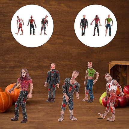 Zerodeko 12 PCS Toy Zombie Action Figures with Movable and Detachable Joints, Mini Zombie Figurines for Presents, Decoration, and Party Favors