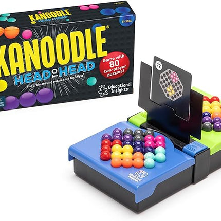 Educational Insights Kanoodle Head-to-Head Puzzle for 2 Players, Brain Teaser Game for Kids, Teens and Adults, Featuring 80 Challenges, Easter Basket Stuffers for Kids, Gift for Ages 7+