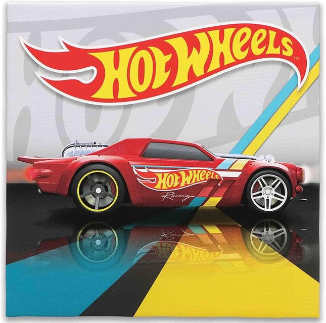 Mattel Hot Wheels Red Car Gallery Wrapped Canvas Wall Decor - Colorful Hot Wheels Wall Art for Kids' Bedroom or Play Room