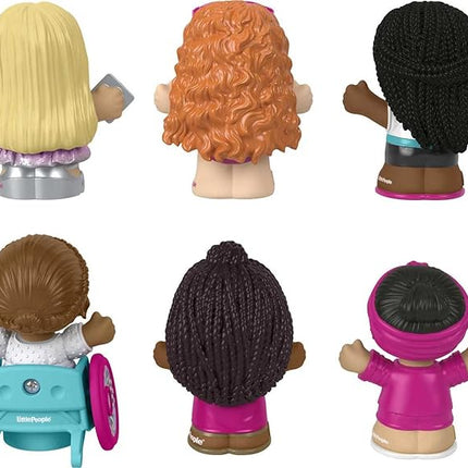 Fisher-Price Little People Barbie Toddler Toys Figure 6 Pack for Preschool Pretend Play Ages 18+ Months
