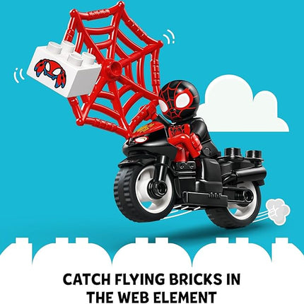 LEGO DUPLO Marvel Spin’s Motorcycle Adventure Fantasy Playset, Based on Spidey and His Amazing Friends TV Show, Build-and-Rebuild, Toddler Toys, Preschool Motorcycle Toy for Kids' Ages 2 and Up, 10424