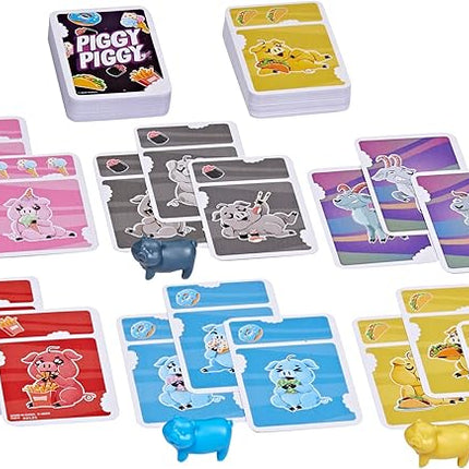 Hasbro Gaming Piggy Piggy Card Game | Family Games for Kids, Teens, and Adults | 2 to 6 Players I 20 Mins. Average | Quick-Playing Travel Games | Fun Summer Activities | Vacation Essentials | Ages 7+