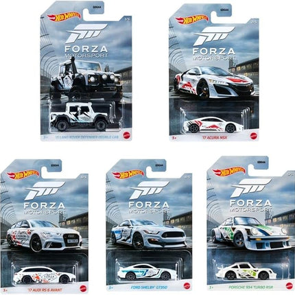Hot Wheels Forza Motorsports 2021 Complete Set of 5 with Porsche Audi Shelby and More