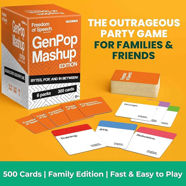 QUOKKA Freedom of Speech Card Board Game - Modern Life Edition - Fast-Paced | Guess The Word | Easy to Play - Party Game for Game Night