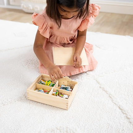 Melissa & Doug 4‑in‑1 Wooden Pets Jigsaw Puzzle Set, 48 Pieces with Storage Box, Toddler Puzzle Toy for Kids Ages 3+ - FSC Certified