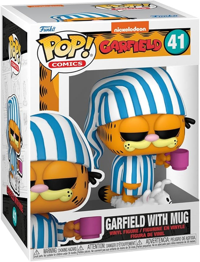 Funko POP! Comics: Garfield– Garfield with Mug - Collectable Vinyl Figure - Gift Idea - Official Merchandise - for Kids & Adults - Cartoons Fans - Model Figure for Collectors and Display