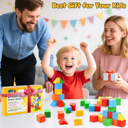 LovesTown 28 PCS Magnetic Blocks for Kids, Magnegtic Building Cubes for Toddler Preschool LearningToys Montessori Educational STEM Toys for Boys Girls