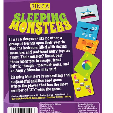 Card Game - Sleeping Monsters, Sneakiest Strategy & Suspense Game for Kids, Teens & Adults, Fun for Family Game Night, Educational & Travel Gifts for Ages 5 & Up, 2-5 Players
