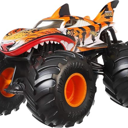 Hot Wheels Monster Trucks, Oversized Monster Truck, 1:24 Scale Die-Cast Toy Truck with Giant Wheels and Cool Designs