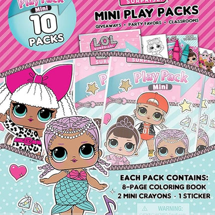 Bendon LOL Dolls Mini Play Packs | LOL Party Favors | L.O.L Goodie Bag Party Supplies | LOL Goody Bags |10-Pack | Officially Licensed