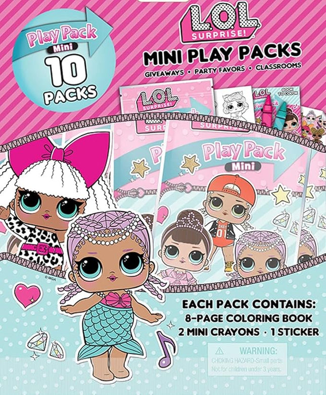 Bendon LOL Dolls Mini Play Packs | LOL Party Favors | L.O.L Goodie Bag Party Supplies | LOL Goody Bags |10-Pack | Officially Licensed