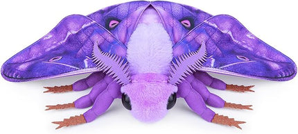 Giant Hawkmoth Plush, Simulation Hawkmoth Stuffed Animals -10 inches, Moth Plushie Model Collction, for Moth Lovers, Kids,Purple,S