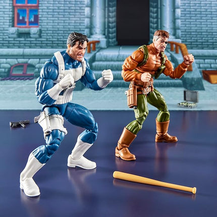Marvel Legends Series Gamerverse Punisher & Nick Fury, Retro Video Game-Inspired Collectible 6-Inch Action Figures