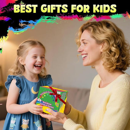 ZMLM 165 Rainbow Scratch Paper Art Crafts Mini Notes Kids Gifts 4 5 6 7 8 9 10 Years Old Girls Boys Students Teens Classroom Prizes School Supplies Birthday Party Travel Toy Activity