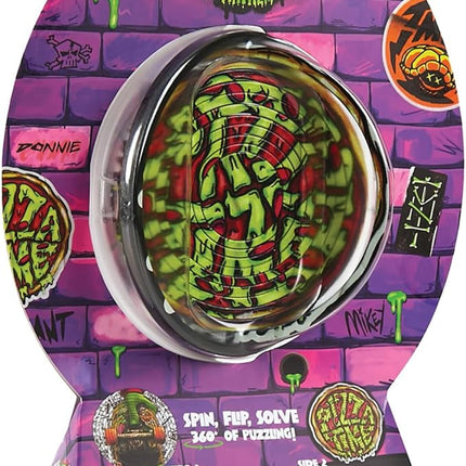 Spin Flip Puzzle: TMNT Pizza Time, 12 Rings, 3D Puzzle, Challenging, Fun, Interactive Brain Teaser for Kids and Adults, Stimulates Creativity