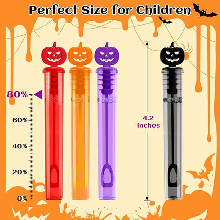 Letapapa 80 PCS Bubble Wands, Halloween Party Favors for Kids, Halloween Kids Goodie Bag Stuffers, Great Halloween Treats Toys, Girls Boys Classroom Prizes (4 Colors)