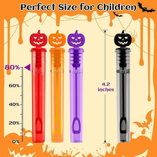 Letapapa 80 PCS Bubble Wands, Halloween Party Favors for Kids, Halloween Kids Goodie Bag Stuffers, Great Halloween Treats Toys, Girls Boys Classroom Prizes (4 Colors)